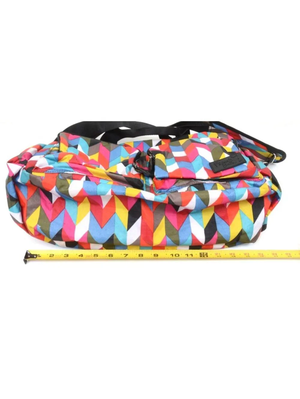 FRENCH BULL By Trend Lab Chevron Ziggy Duffel Shoulder Travel Diaper Bag Pink
